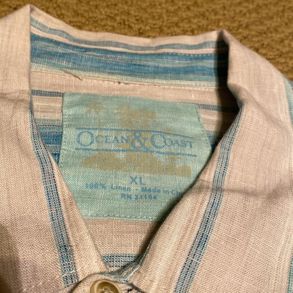 Mens 100% linen shirt - Picture 4 of 5